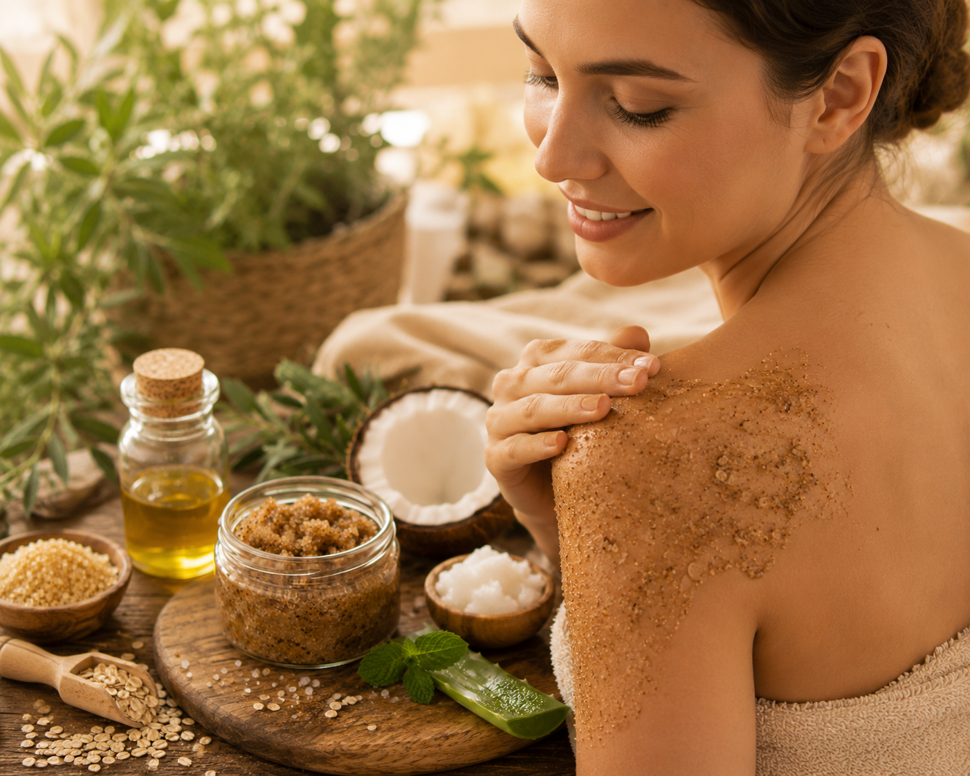 Natürliches Peeling für glatte und gepflegte Haut