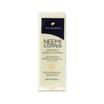 SUNDARI Neem and Copper Repairing Cream Cleanser for Dry Skin, 180ml