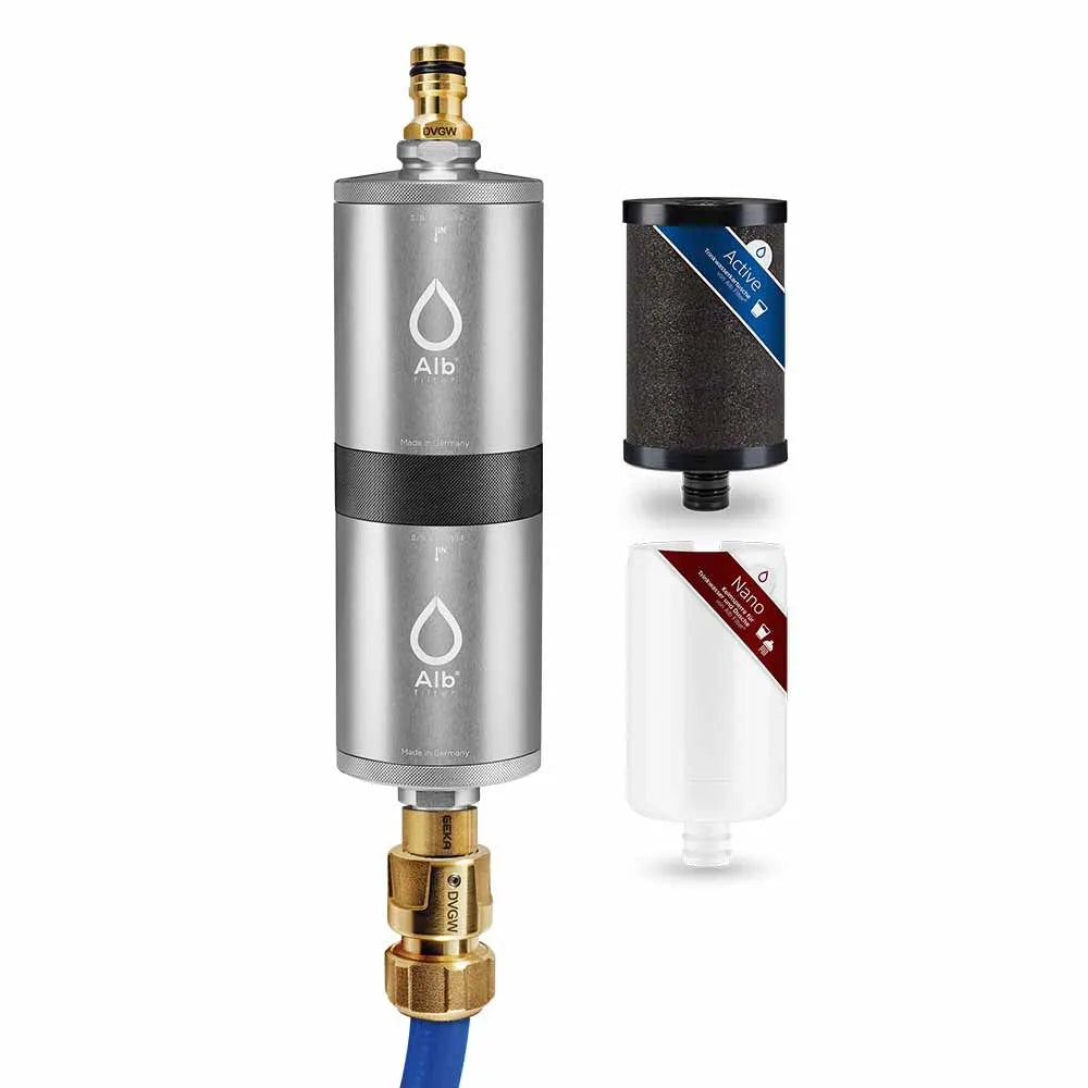 Alb Filter - FUSION Active und Nano Trinkwasserfilter | Camping-Set: Mobil Alu