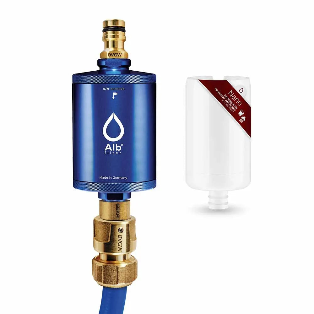 Alb Filter - MOBIL Nano Trinkwasserfilter | Mit GEKA Anschluss Blau