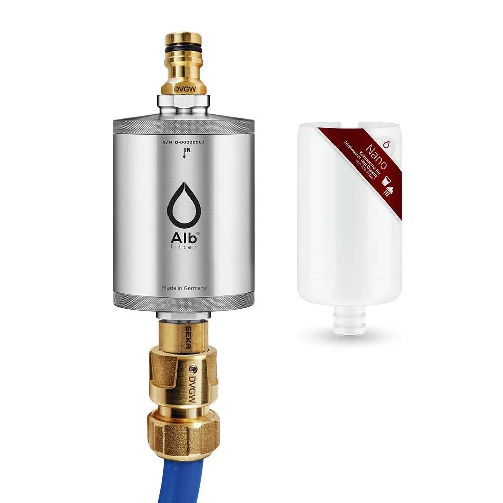 Alb Filter - MOBIL Nano Trinkwasserfilter | Mit GEKA Anschluss Edelstahl