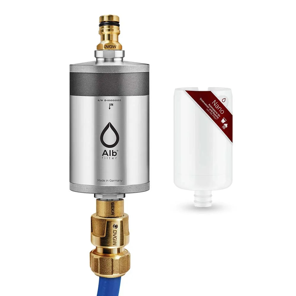 Alb Filter - MOBIL Nano Trinkwasserfilter | Mit GEKA Anschluss Edelstahl