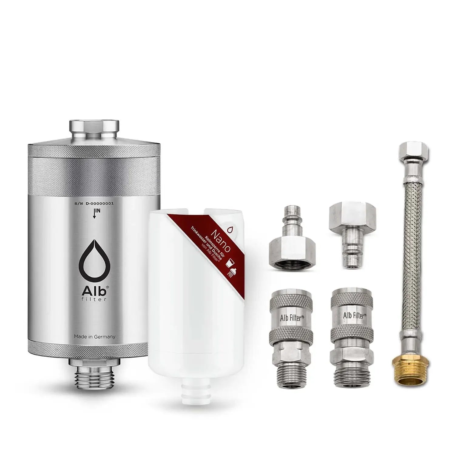 Alb Filter - Trinkwasserfilter Nano Edelstahl / Schnellkupplung / mit Protect