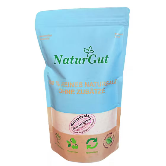 NaturGut Kristallsalz, fein im Streuer, 120g