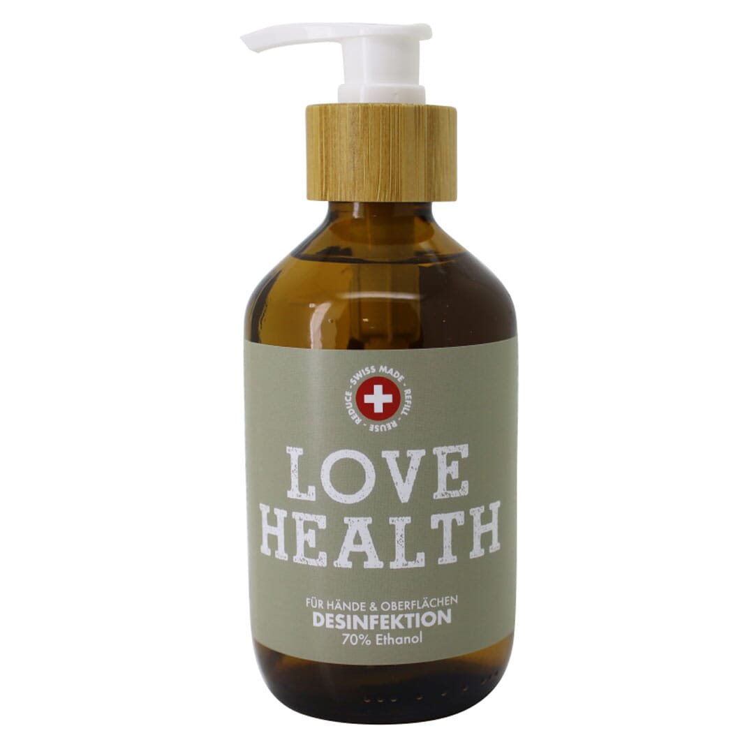 LOVE HEALTH Desinfektionmittel für Hände und Oberflächen, 70% Alkohol